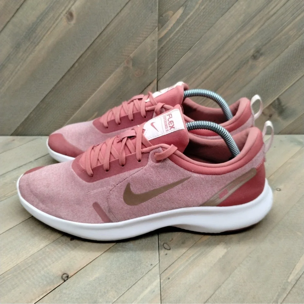 Nike Flex Experience Run 8 Running Shoes Womens Size 11 Light Redwood Pink‎